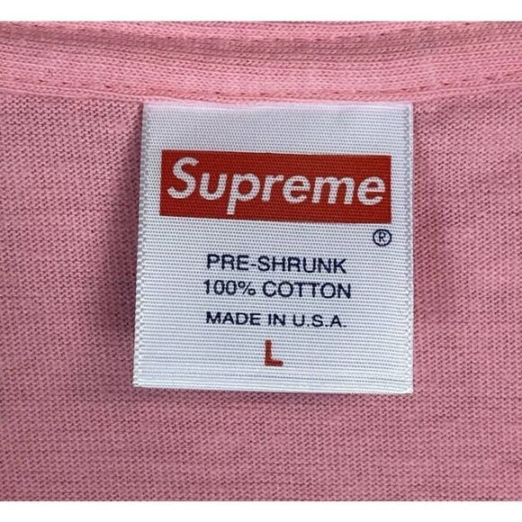 NWOT Supreme LARGE pink long sleeved t-shirt. - Picture 3 of 7